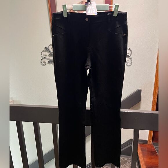 Black Straight-Leg Pants Size 8 #JTA015 - Picture 1 of 6